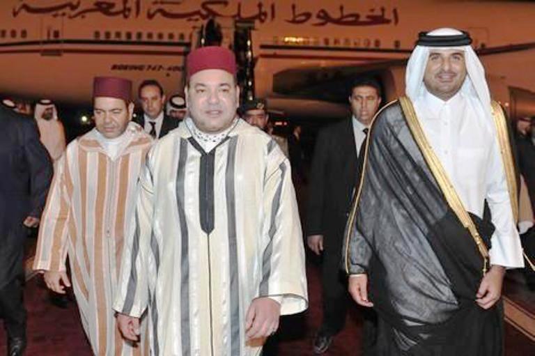 أمير قطر يبحث مع العاهل المغربي الأوضاع في غزة